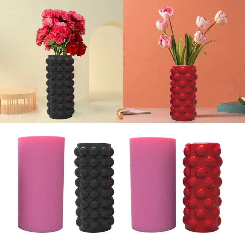 

Simple Style Vase Resin Casting Moulds Round Pen Storage Silicone Mold Decorative Pen Holder Molds DIY Craft