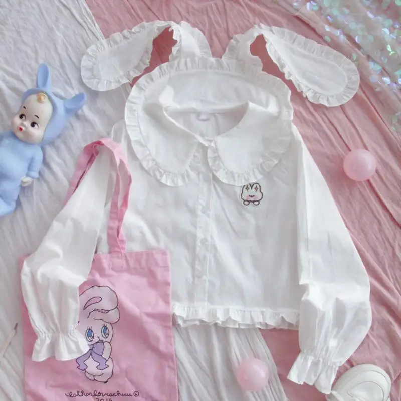 

Женская рубашка с длинным рукавом, белая рубашка в японском стиле Харадзюку, Студенческая одежда, весна-лето 2023