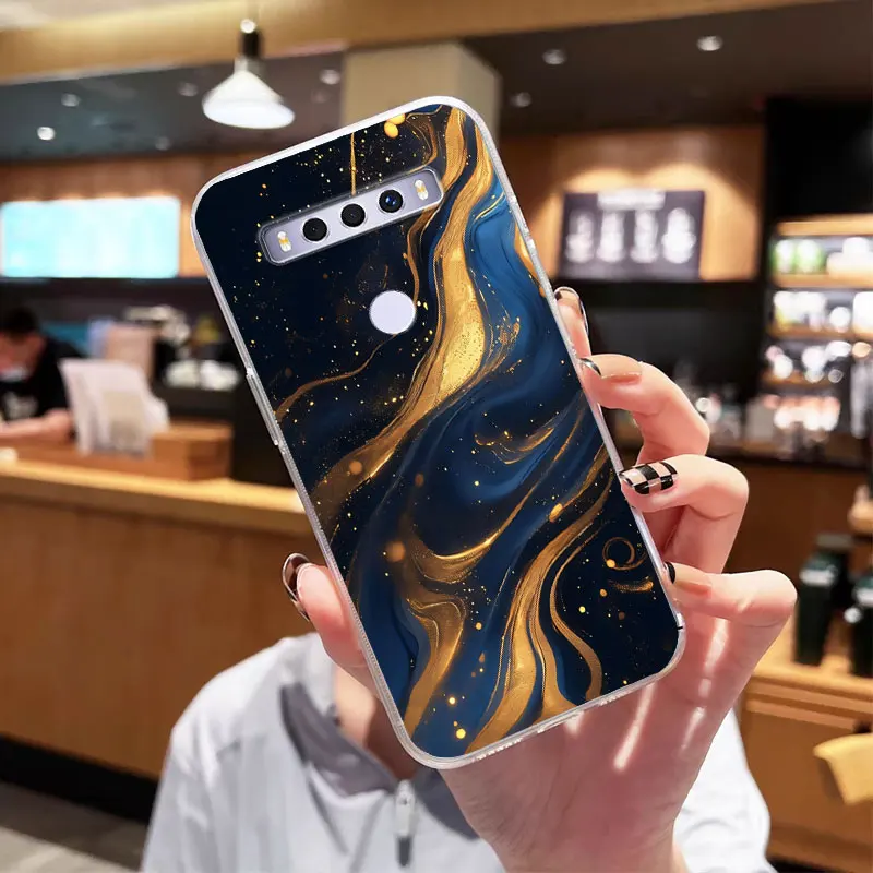 Luxury Shockproof Clear Soft Silicone Phone Case with Flower Design