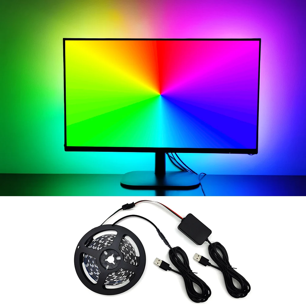 Ambient Light USB LED Strip Light 5050 RGB Dream Color ws2812b