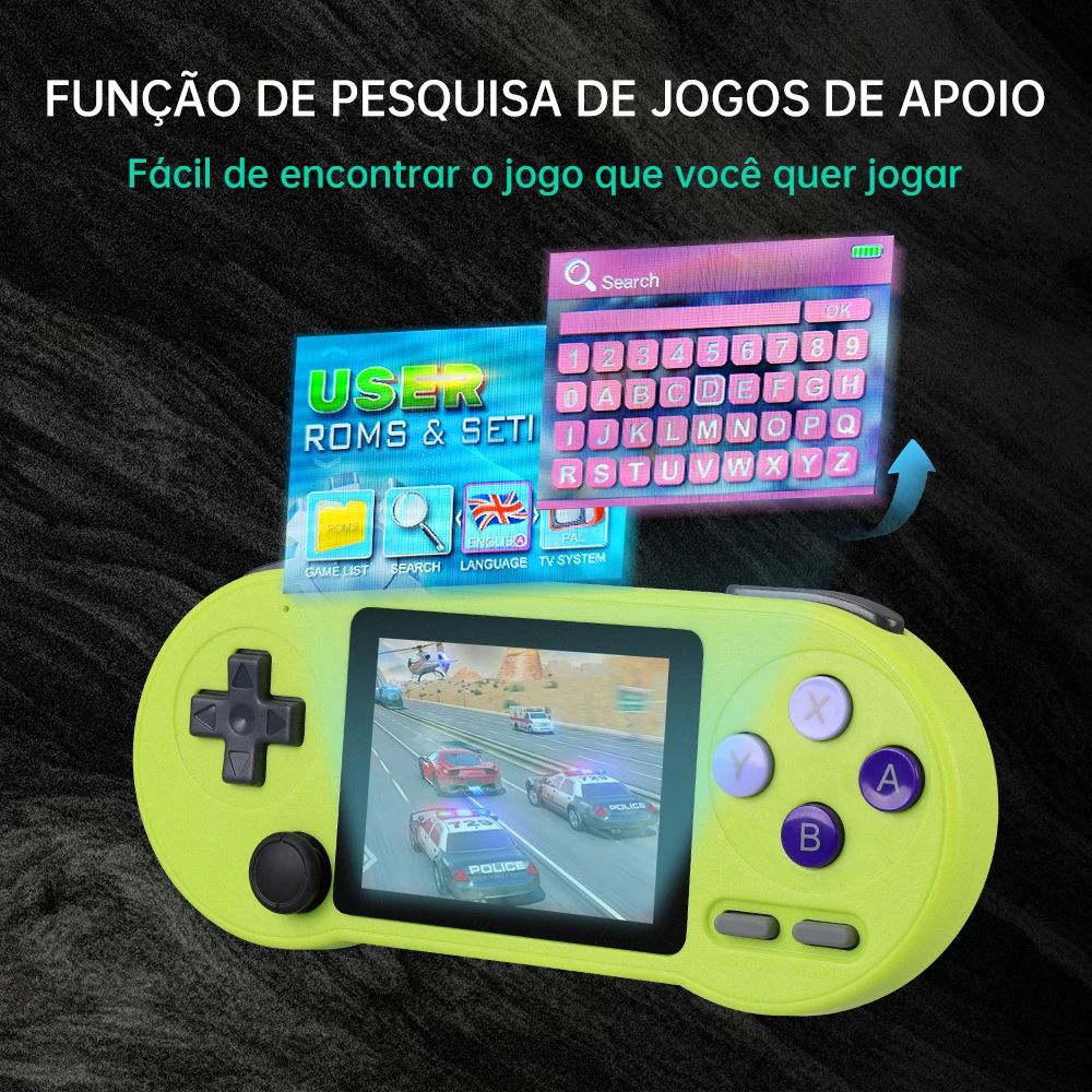 Console de jogos retrô com 2.5/260 jogos clássicos, mini consola, videogame  portátil para crianças - AliExpress