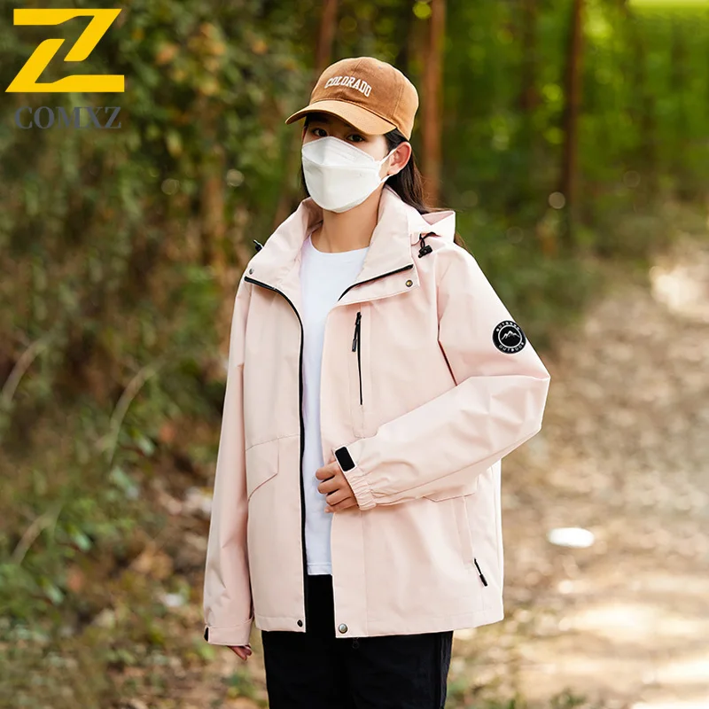 EiAO Windbreaker Couple's Hooded Waterproof Breathable Outdoor Jacket for Hiking Camping Fishing Trendy Durable Travel Wear 2025