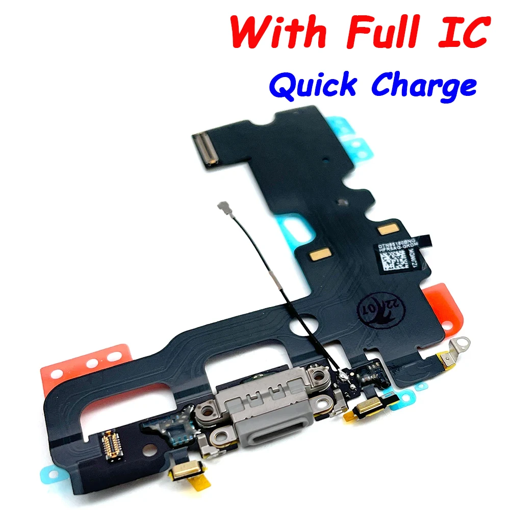 5Pcs，For iPhone 7 8 Plus Xs Max X USB Charging Port Mic Microphone Dock Connector Board Flex Cable Repair Parts