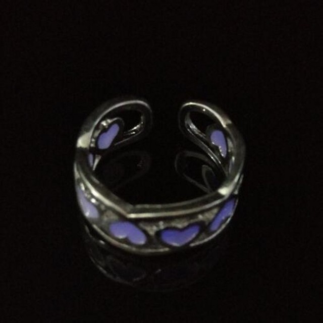 pcs Couple Luminous Finger Rings for Women Men Glowing In Dark Heart Lover Wedding Bands Women Girls Jewelry Gift Accessories
