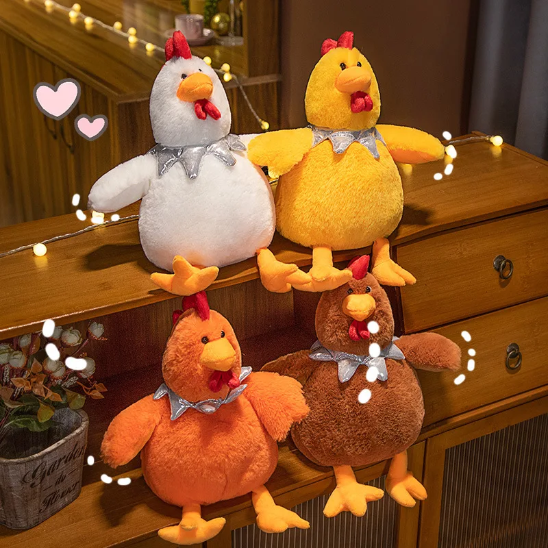 

30-40cm Kawaii Fat A Fat Rooster Stuffed Toy Cuddly Simulation Animal Chicken Plush Doll Elementary Student Funny Gift For Kids