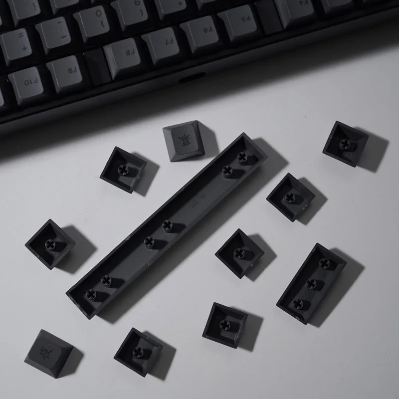teclas gmk clones dark keycaps minimall preto pbt corante sub keycap cereja perfil para teclado mecânico layouts