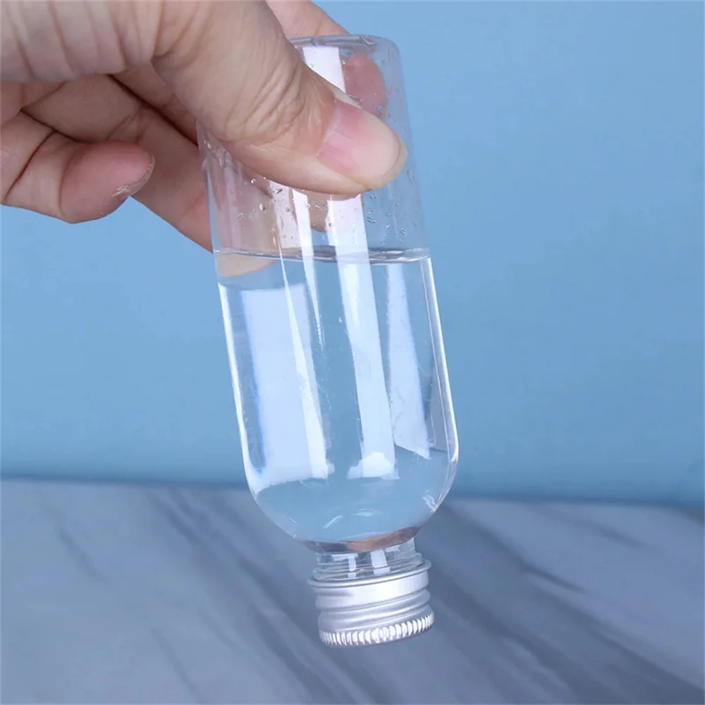 2pcs/lot Plastic Bottle With Aluminium Screw Cap Travel Kit Empty Refillable Bottles Jars 5ml to 100ml PET Cosmetic Container cosmetic bottle,cosmetic bottle set,cosmetic cream bottle,cosmetic pot jars