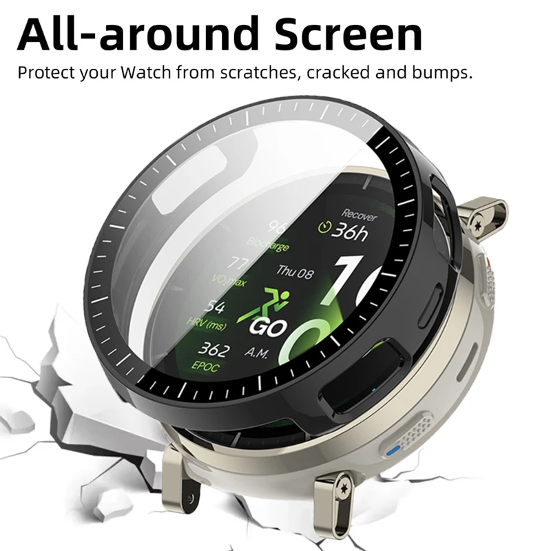 Premium Anti-Scratch Tempered Glass + PC Case Screen Protector Bumper Shell