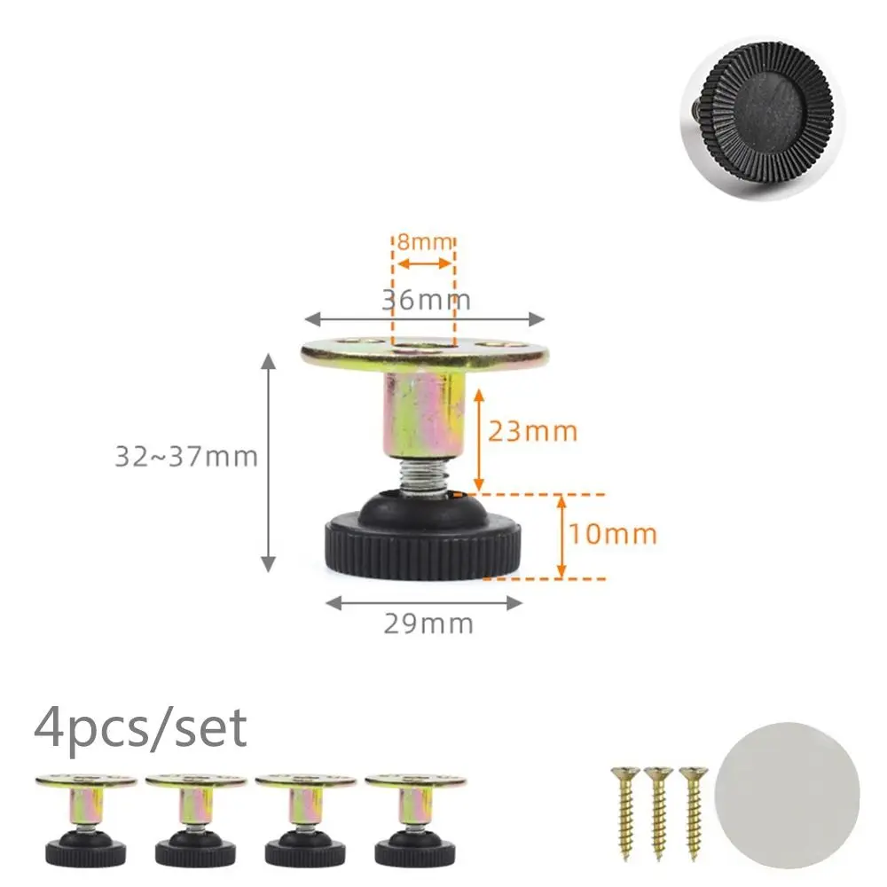 Adjustable Furniture Support Leg Floor Protector Set, Screw-in Base (4 pcs)