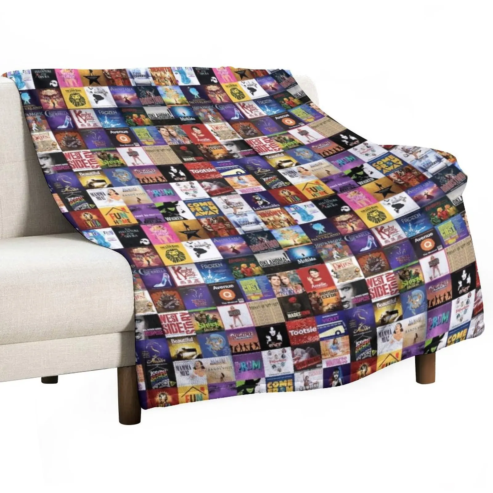 

musicals collage Throw Blanket sofa bed Bed Fashionable Blanket