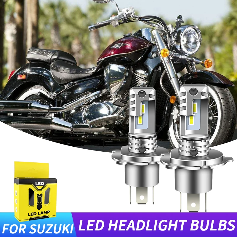 

2PC For Suzuki Boulevard M109R C50T C90T M50 M90 S40 S83 H4 Motorcycle LED Headlight Bulbs High & Low Beam H4 12000lm 6000K