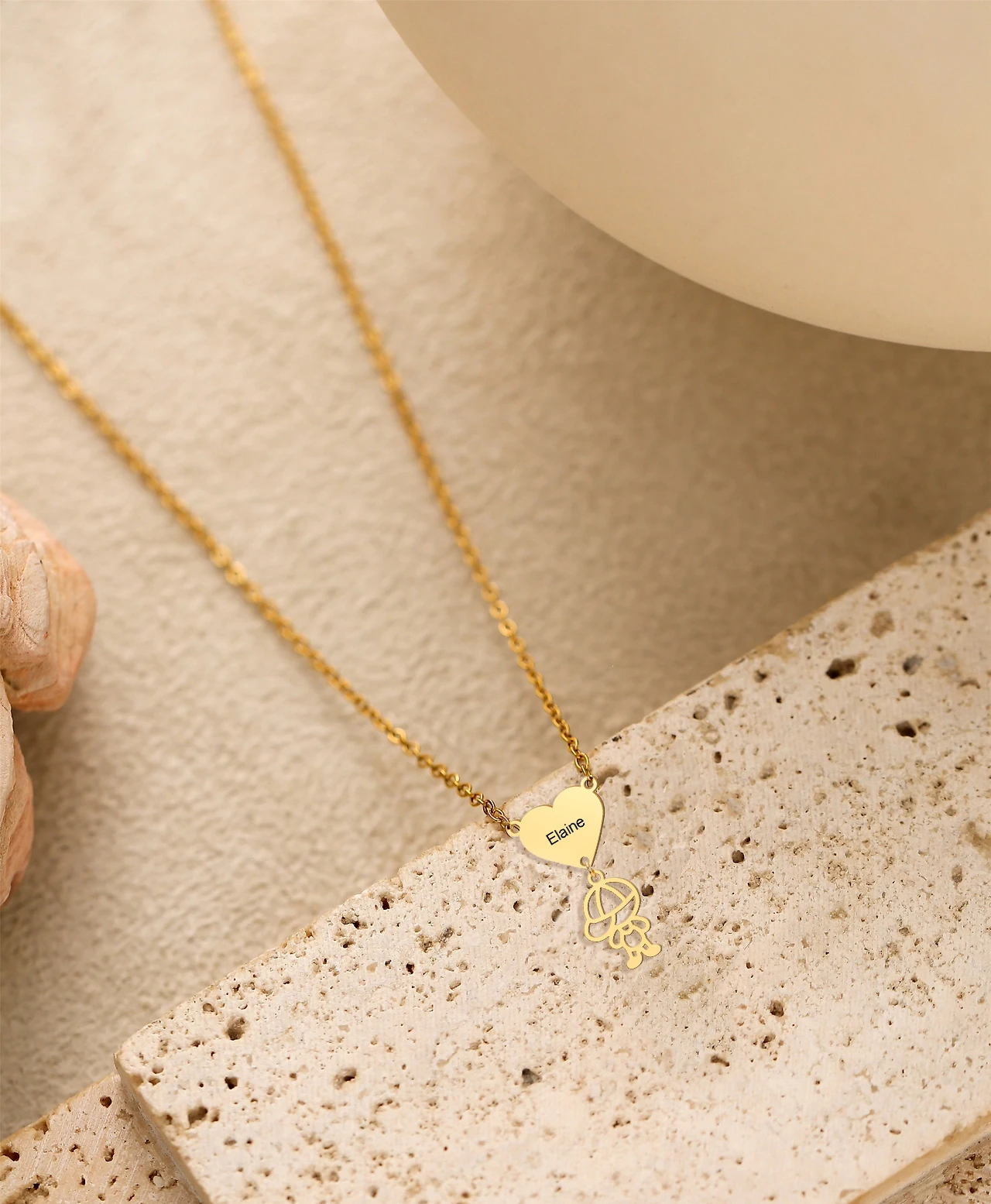 COOLTIME Süße Mädchen Junge individuelle Namenskette Edelstahl Mode personalisierte Paar Anhänger Halskette Schmuck Geschenk – Detail 17