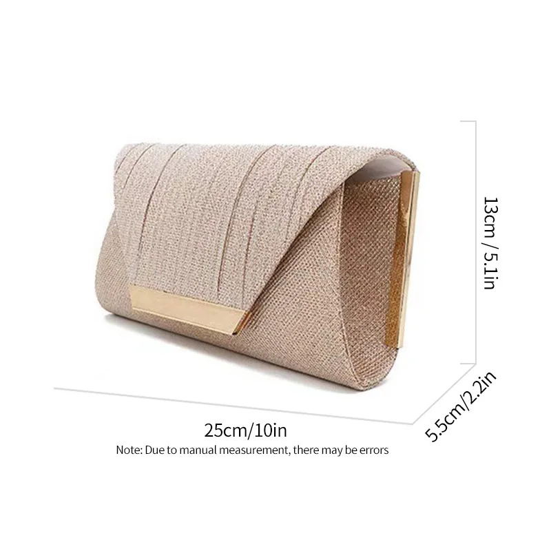 Luxury Women's Clutch Purse with Detachable Strap High-Quality Leather Small Crossbody Bag for Dinner Date and Evening Party