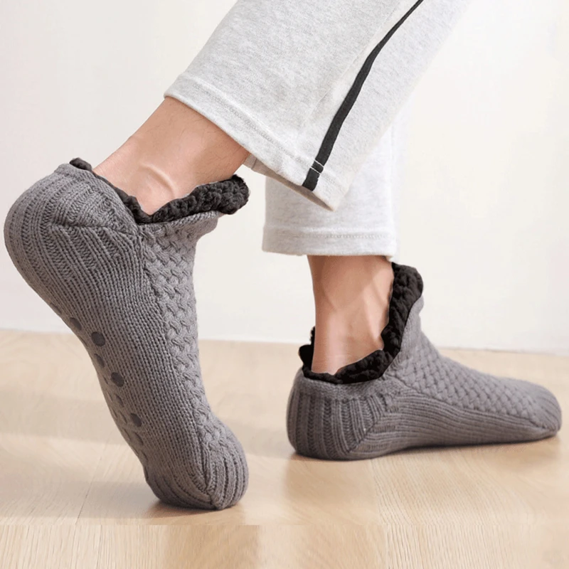 

Winter Ankle Socks Solid Color Comfortable Thick Floor Sock Simple Warm Adult Floor Socks High Quality Men Women Indoor Sock