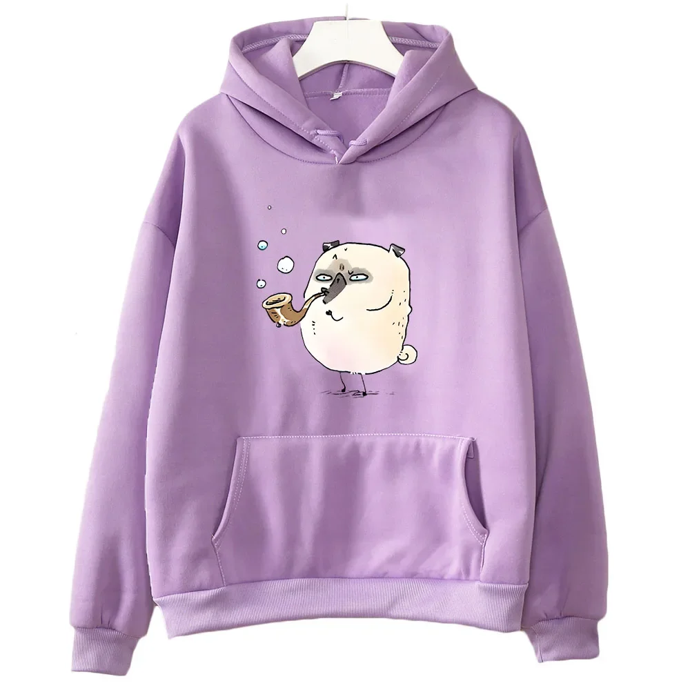 Pug Dog Hoodies Sweatshirt Casual Women Streetwear Unisex Pullover Clothes Harajuku Oversized Hooded Autumn/Winter Fleece Tops