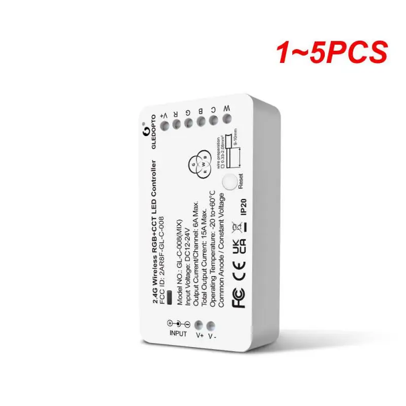 

1~5PCS ZigBee3.0 LED Strip Controller RGBCCT RGB White Light Mix Blend Homey Alexa Tuya SmartThings App RF Remote Control