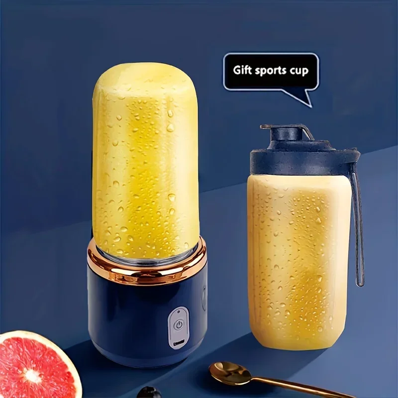 Juice Extractor , Optional Dual Cup Portable Rechargeable Small Sport Juice Cup, Student Home Multifunctional Juice Extractor