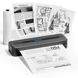 Phomemo M832 Portable Printer A4 BT Printer for Travel 300Dpi Wireless Inkless Thermal Printer Use in iOS Android Phone Laptop