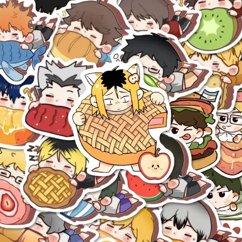 

Аниме стикер Haikyuu Kozume Kenma Shoyo Hinata Q версия Мультяшные Стикеры для ноутбука