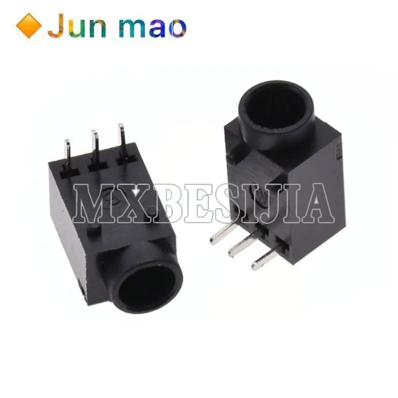 

10pcs Dc-003 3.5 * 1.3mm 3-pin three pin direct plug DC power socket with head and without head dc-003a