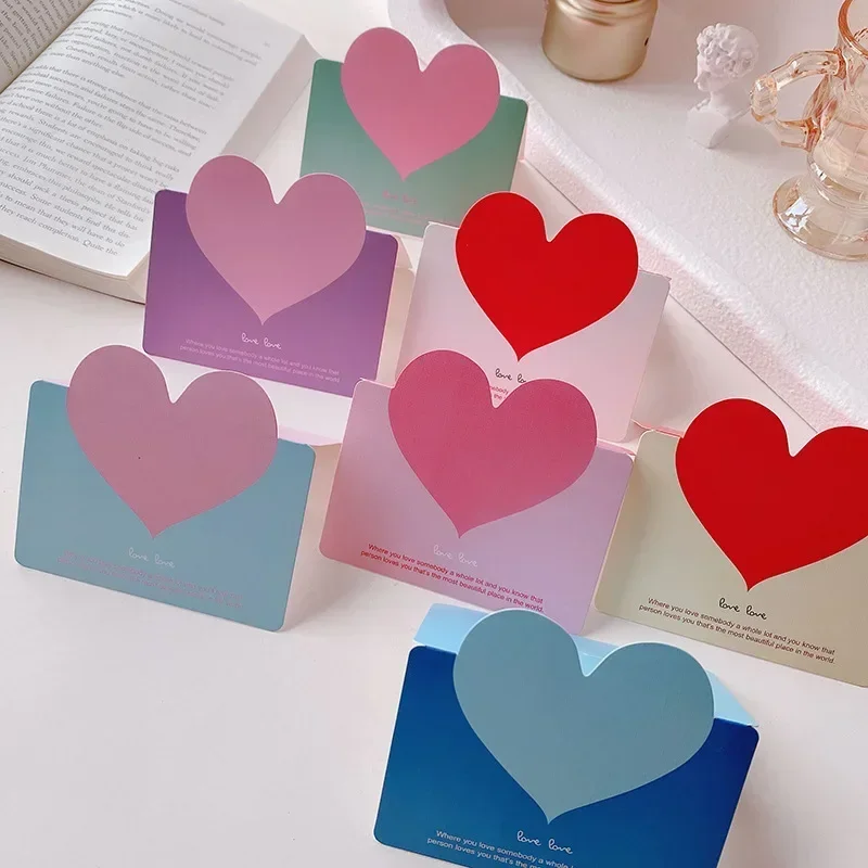 40Pcs Romantic LOVE Heart Postcard Greeting Card Valentine's Day Gift Card Wedding Invitations Thank You Message Cards