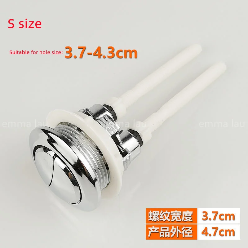 Round Toilet Tank Flush Button Universal Thickened Double Key Toilet Push Switch Tank Accessories Suitable For Hole 37mm-43mm