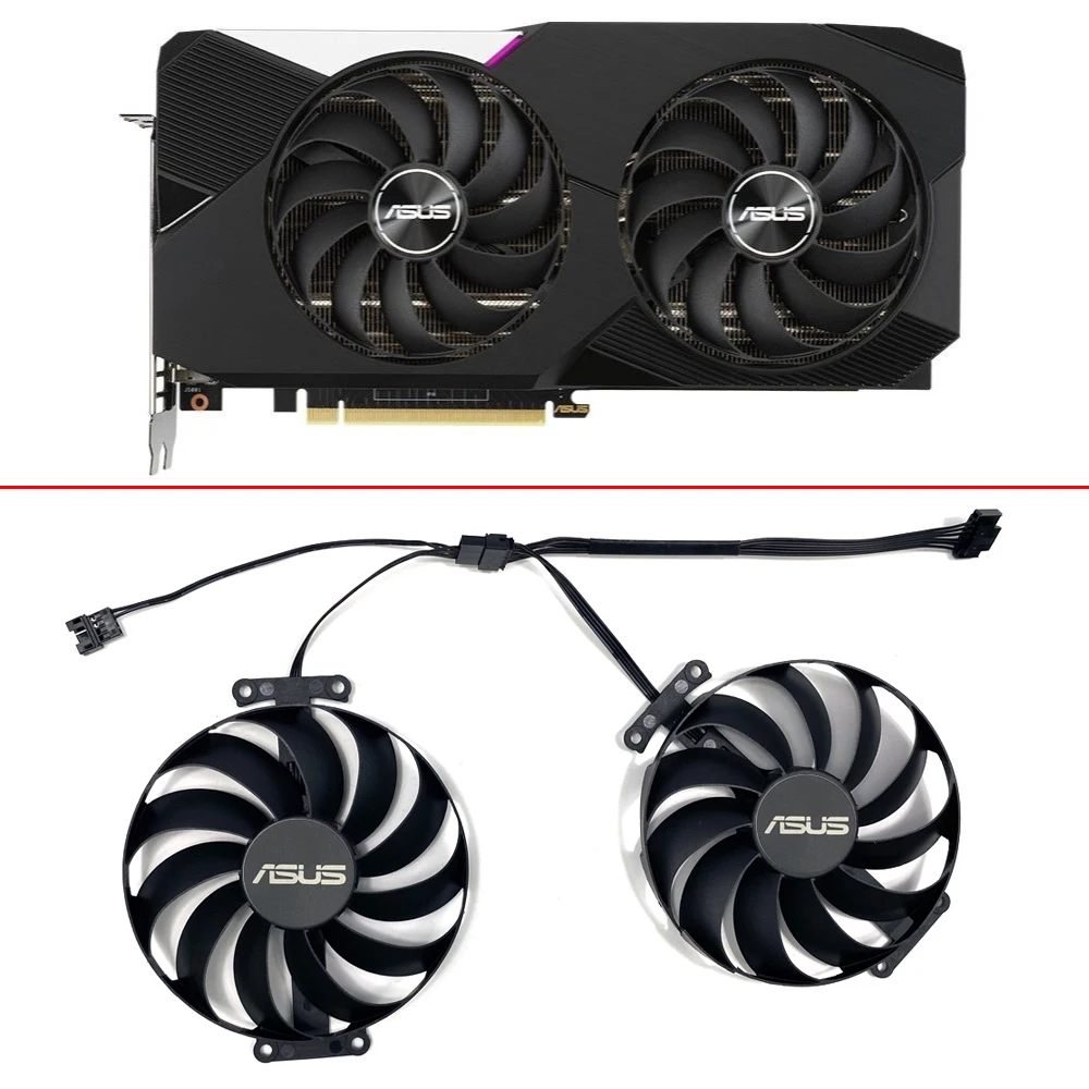 Nuova Ventola Di Raffreddamento Da 2 Pezzi 95Mm 7Pin Cf1010U12S Fdc10U12S9-C Rtx3070 Rtx3060Ti Ventola Di Raffreddamento Per Ventole Asus Rtx 3070 306