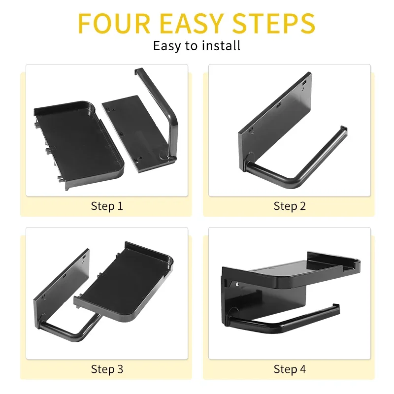 Plastic Paper Holder Storage Rack Kitchen Towel Placement Seasoning Bottles Bathroom Wall Roll Paper Phone Storage Holder
