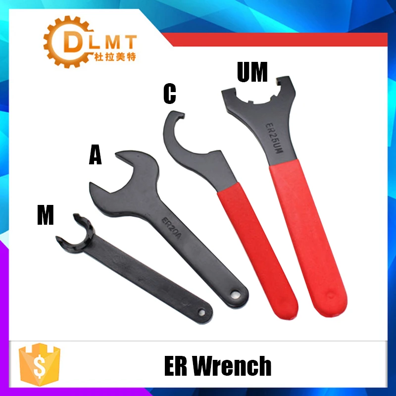 Spring Collet Collet Chuck ER Collet Chuck Spanner Wrench ER8M ER11M ER16M ER20M ER25UM ER32UM Type For ER Nut Series CNC Milling Machine ER-wrench