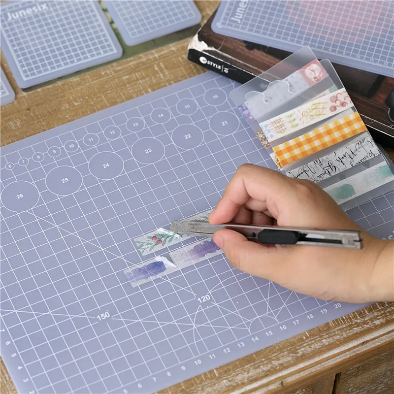 PVC Cutting Mat Patchwork Cut Pad DIY Handmade Tools Self Healing Plate Carving Art Tool Cutting Plate Office Supplies Set