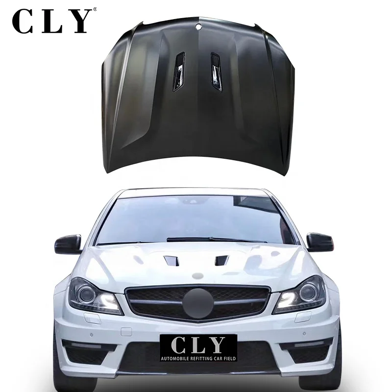 Engine Hood For Benz C Class W204 Facelift 507 Model C63 Amg Model Cover Aluminum Hood Engine Bonnet 2008 2009 2010 2011 custom