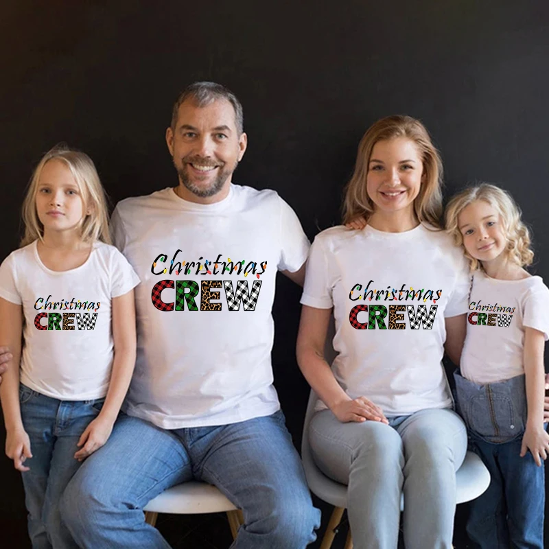 

Family Matching Christmas Tops Exclusive Design Christmas Crew Family Christmas T-shirt