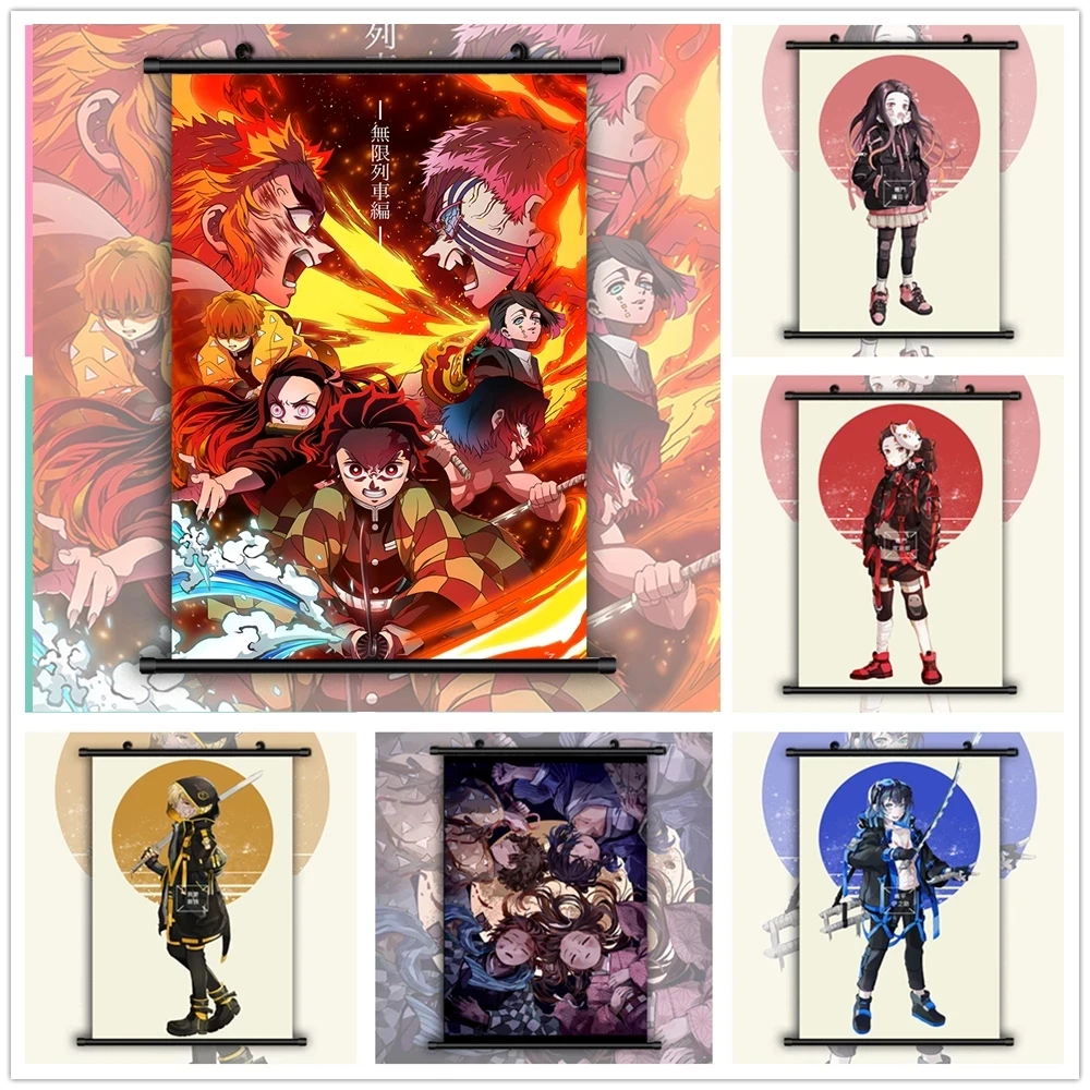 

Kizuki No Hachibana Wall Danshin Hanging Scroll Poster Demon Slayer Wall Art Quality Pictures Home Living Room Decor Gift Prints