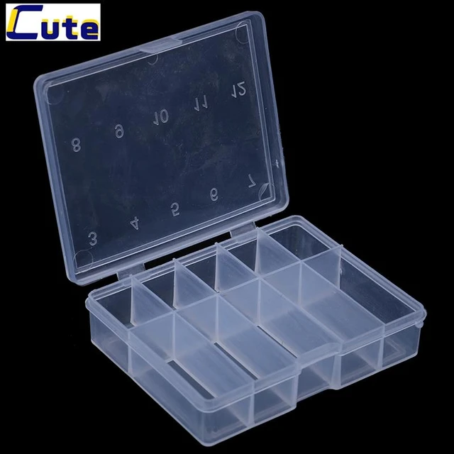 New 10 Compartments Mini Fishing Tackle Box Fish Lures Hooks Baits Plastic  Storage Holder Square Case Pesca Fishing Accessories - AliExpress