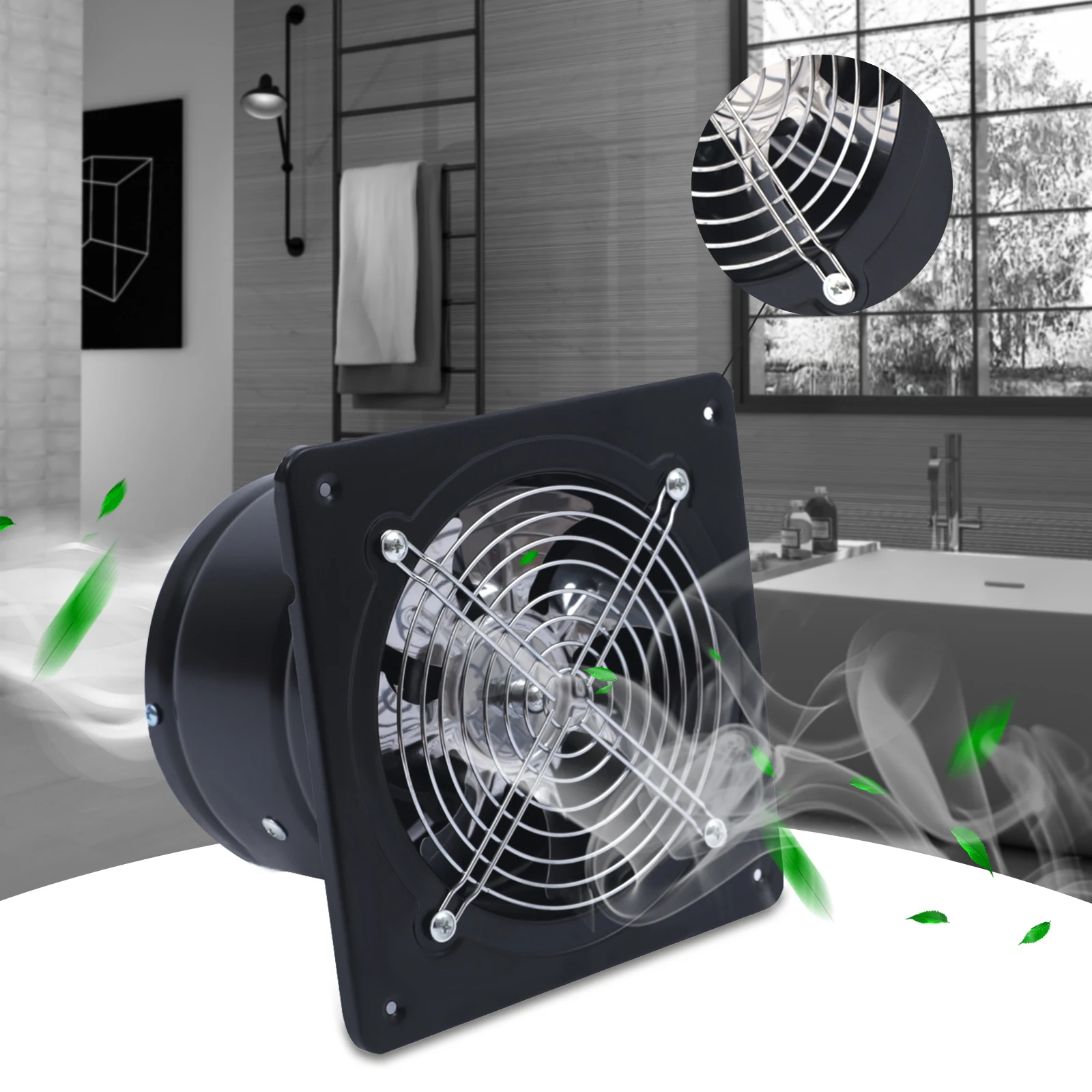 110V Window Exhaust Fan Shutter Fan Low Noise Ventilation Vent For Kitchen 40W ventilation fan environmental protection low noise centrifugal fan kitchen bathroom exhaust fan dpt10 b10l