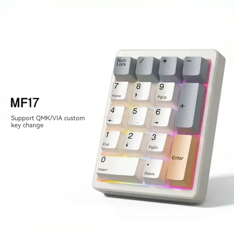 

Magic-force MF17 Mechanical Numeric Wired Keypad Type-c RGB QMK/VIA External Notebook Finance Accounting Cashier Keyboard Gift