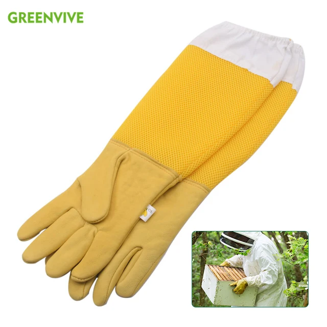 Méhész Kesztyű Védőhüvelyek Szellőztetett Méhek/Szúrásbőr Hosszú Az Apikultúra Eszközökhöz - Image 3