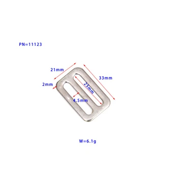 Alternative view of Slide Buckle Buckle Fixed Clip Keeper Lightweight Portable Ring Slide Silver Stainless Steel Belt Buckle Weight