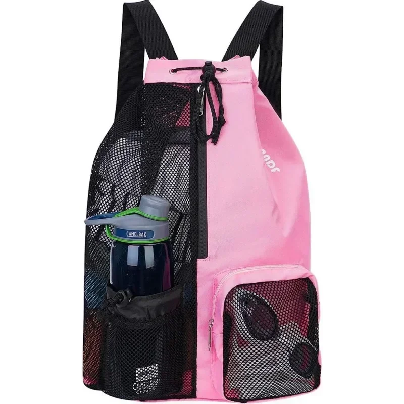 Drawstring Backpack Swimming Bag for Wet Clothes Beach Backpack Waterproof  Fashion Sport Backpack with Mesh Gym Bags for Women