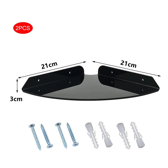 2Db/Beállított Akril Fali Sarok Tartó Polc Csavarokkal, Szervező Háromszög Alakú Vízálló Otthoni Konyhai Wc Kollégiumi Tartozékok - Image 6