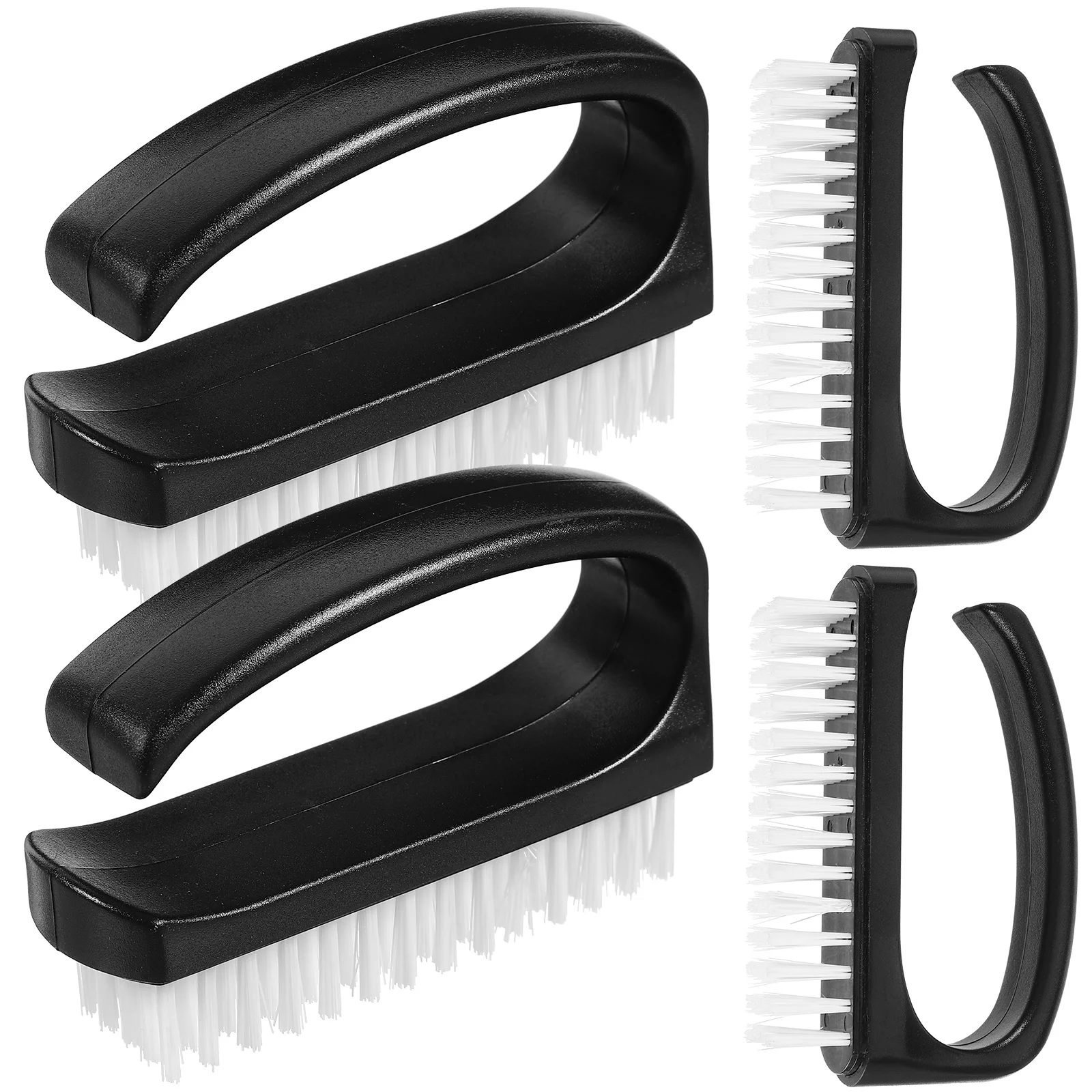4 Pcs Hard Nail Brush Manicure Pedicure Scrubbing Tool Kit Multifunction Tools 3