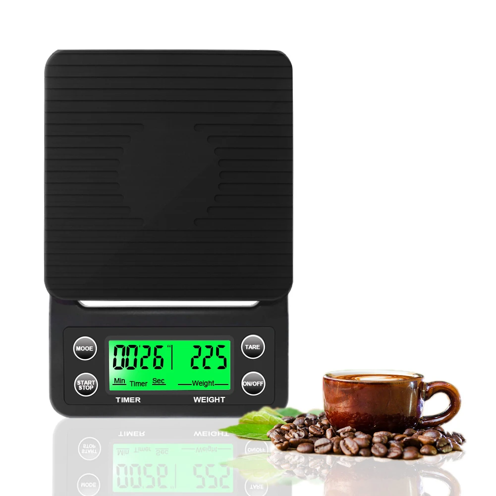 High Precision Digital Kitchen Scale Drip Coffee Scale With Timer Lcd Display 3kg/0.1g 5kg/0.1g