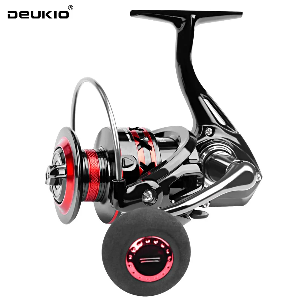 Moulinet de pêche spinning DEUKIO 12KG max drag roulements à billes durable pour eau douce et mer
