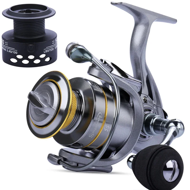 Sougayilang 1000-5000 Top Quality 13+1bb Double Spool Fishing Reel 5.5:1  High Speed Gear Ratio Spinning Carp Fishing Reel - Fishing Reels -  AliExpress