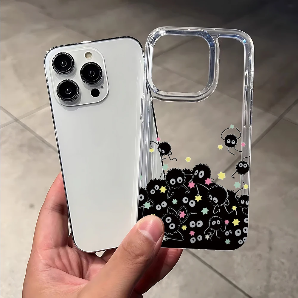 Charming Totoro Anime Clear Phone Case