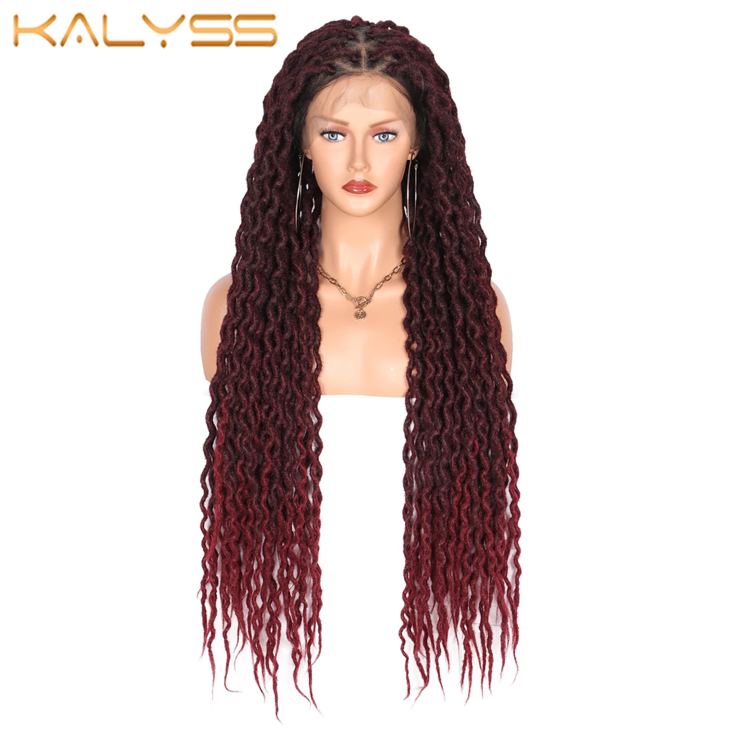 Kalyss 36" Full Lace Front Braided Wigs With Baby Hair 360 Lace