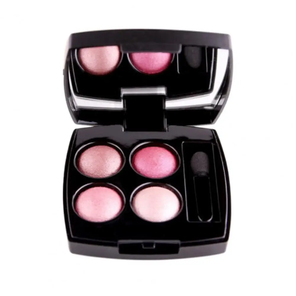 Multicolor Pearlescent 4 Colors Eye Shadow Plate Portable Cosmetic Eyeshadow Palette for Girl