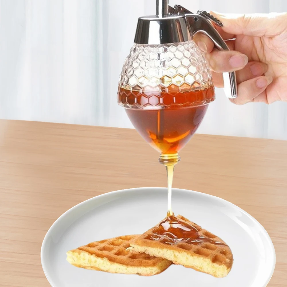 Honey Squeeze Storage Kitchen Honey Container Dispenser Honey Syrup Dispenser ABS Pot Vintage Honeycomb Bottle 3
