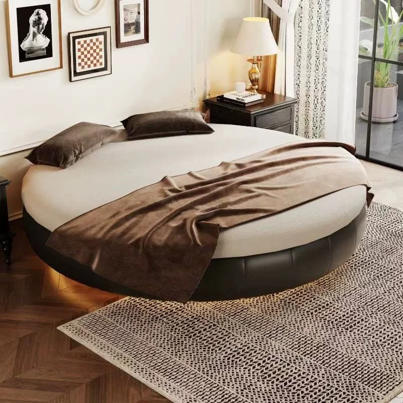 Letti Unici Europei per Adulti, Letti a Castello Tatami, Letti a Terra con Baldacchino, Set di Mobili di Lusso per Camera da Letto - immagine 2