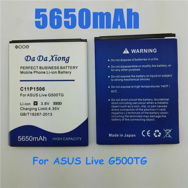 Аккумулятор C11P1506 на 5650 мАч для ASUS Live G500TG ZC500TG Z00VD ZenFone Go, 5,5 дюйма